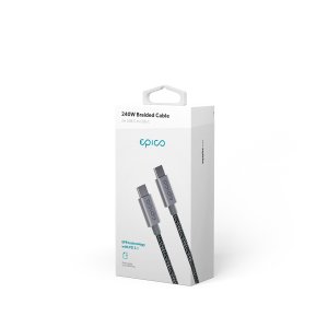 Epico 240W USB-C na USB-C opletený kabel 2m