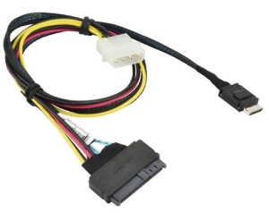 Supermicro 55cm OCuLink to U.2 PCIE SFF-8639 with Molex Power Cable