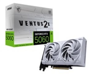 MSI VGA NVIDIA GeForce RTX 5060 8G VENTUS 2X OC WHITE, RTX 5060, 8GB GDDR7, 3xDP, 1xHDMI