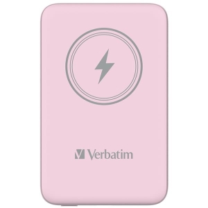 VERBATIM Powerbanka Charge 'n' Go, Magnetická, 10000 mAh, USB-C, Růžová