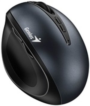 Genius Myš Ergo 8300S, 1600DPI, 2.4 [GHz], optická, 7tl., bezdrátová, černo-šedá, 2 ks AAA, vertikální