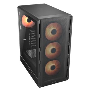 COUGAR PC skříň AIRFACE PURE PRO Black Mid Tower Mesh Front Panel 3 x 120mm ARGB Fan, Rear Panel 1x 120mm ARGB Fan