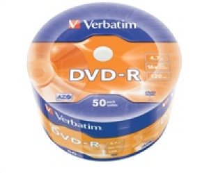 VERBATIM DVD-R (50-Pack) 16x WRAP 4.7GB MATT
