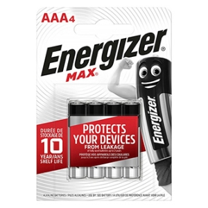 ENERGIZER Max Jednorázová alkalická baterie AAA, 4-pack