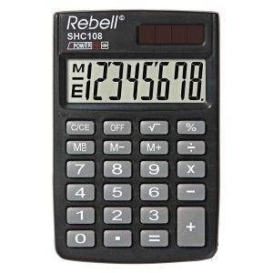 Rebell Kalkulačka RE-SHC108 BX, RE-SHC100N BX, černá, kapesní, osmimístná