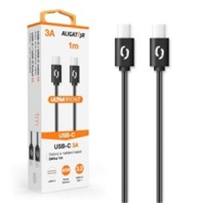 ALIGATOR datový kabel POWER 60W, USB-C/USB-C 3A, délka 1 m, černá