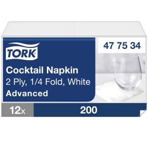 Tork bílý ubrousek-koktejlový