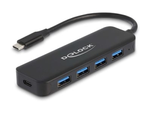 Delock - Rozbočovač - 4 x USB 3.2 Gen 1 + 1 x USB-C (napájení) - desktop