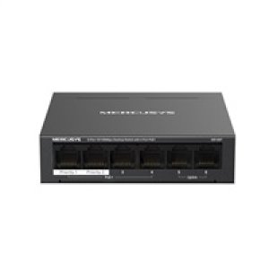 MERCUSYS switch MS106P (6x100Mb/s,4xPoE+,67W,fanless)