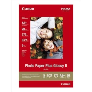 Canon Photo Paper Plus Glossy II PP-201 - Lesklý - A3 plus (329 x 423 mm) 20 listy fotografický papír - pro PIXMA iX7000, MP210, MP520, MP610, MP970, MX300, MX310, MX700, MX850, PRO-1, PRO-10, 100