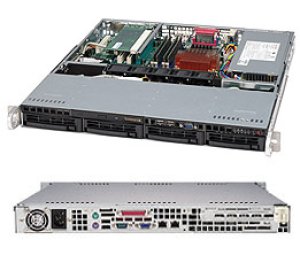 SUPERMICRO 1U chassis 4x 3,5" HS SAS/SATA, 350W (80PLUS Platinum)