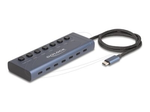Delock - Rozbocovac - 6 x USB-C + 1 x USB-C (napájení) - desktop