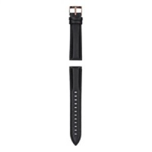Garett univerzální řemínek 20 mm, černá kůže se zlatým zapínáním