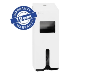 Zásobník na hygienické vložky a tampony, nerez, bílý