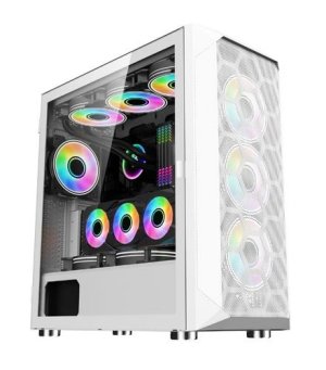 1stCOOL skříň Wind Storm White MiddleTower, AU, USB3.0, bez zdroje, bílá