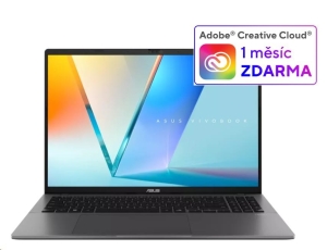 ASUS NTB Vivobook S 16 (M3607GA-OLED011W), AI 7 445, 16" 1920x1200, 16GB, 512GB SSD, Radeon, W11 Home, Matte Gray