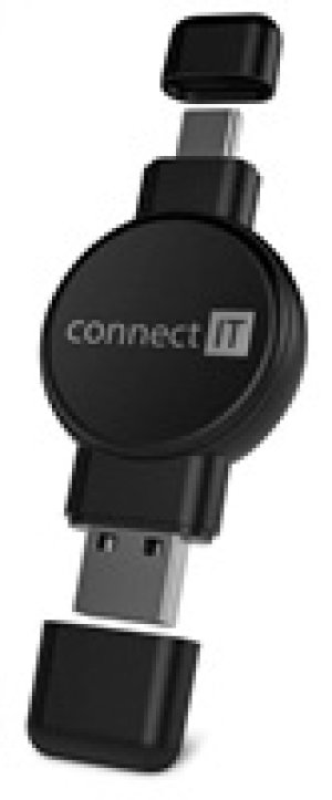 CONNECT IT Bezdrátová nabíječka WatchTravelCharge pro Apple a Samsung Watch, Černá