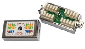Spojovací box STP Cat6A narážecí, stříbrná