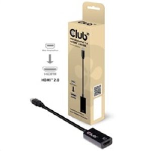 Club3D Adaptér aktivní mini DisplayPort 1.4 na HDMI 2.0b, HDR (M/F), 16cm