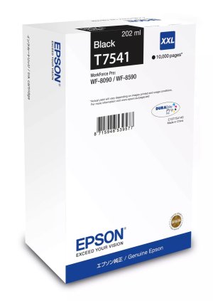 Epson originální ink C13T75414N, T7541, XXL, black, 202ml, Epson WorkForce Pro WF-8090DW, WF-8590DWF