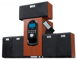 GENIUS repro SW-HF5.1 6000 II (tmavé dřevo "cherry wood", 5.1 Home Theater, 200W RMS)