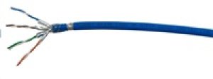 FTP kabel PlanetElite, Cat6A, drát, 4pár LS0H, Dca, stíněný, modrý, 500m