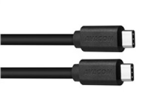 Datový a nabíjecí kabel USB Type-C - USB Type-C, 40cm, černá