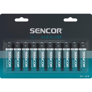 Baterie alkalická, AA (LR6), AA, 1.5V, Sencor, blistr, 10-pack