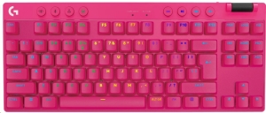 Logitech G PRO X TKL LIGHTSPEED Gaming Keyboard - MAGENTA - US INT'L - 2.4GHZ/BT - TACTILE