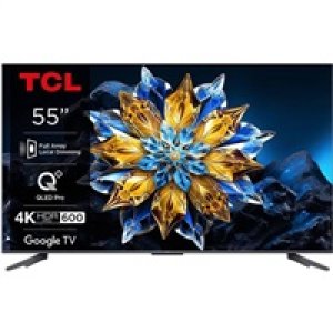 TCL C655 55" TV, 4K Ultra HD, QLED, Google TV, HDR, Bluetooth, WiFi, reproduktory ONKYO 2.1 se subwooferem