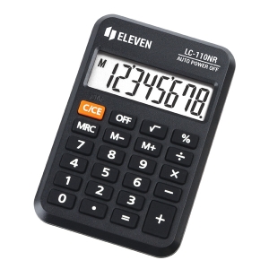 Eleven Kalkulačka LC110NR, černá, kapesní, osmimístná