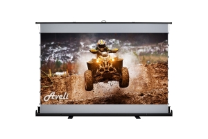 Plátno AVELI PREMIUM,floor up manual,black,221x124(16:9) 100''