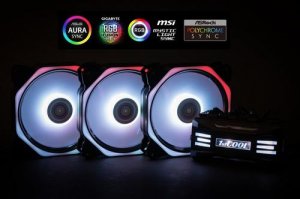 1stCOOL Fan KIT AURA EVO4 ARGB, 3x Hexa2 ventilátor 120x25mm +řadič +dálkový kit-(sada do case)