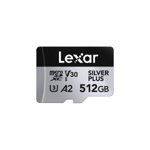 Lexar 512GB H-P Silver Plus microSDHC s adp C10 A2