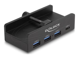 Delock - Rozbocovac - 5 Gbps, 4 port, with locking screw - 3 x USB + 1 x USB-C - desktop