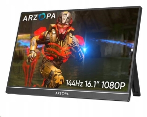 Arzopa Z1RC Portable Monitor 16" IPS QHD 2.5K Metal Housing Přenosný monitor, černý
