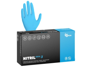 Rukavice NITRIL IDEAL3 L, nepudrované, 100 ks, modré