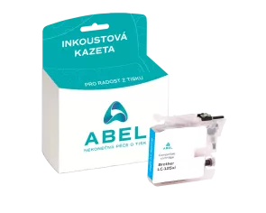 Náplň ABEL LC 125XLC azurová pro tiskárny BROTHER (1 200 stran)