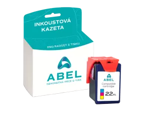 Náplň ABEL No.22XL, C9352CE barevná pro tiskárny HP (11 ml)