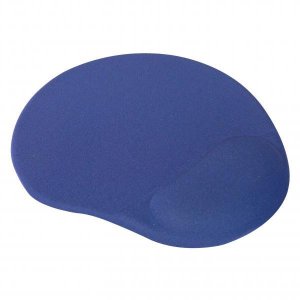 Podložka pod myš, ergonomická, gelová, modrá, Logo