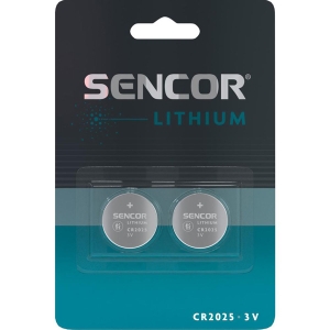 Baterie lithiové, CR2025, CR2025, 3V, Sencor, blistr, 2-pack