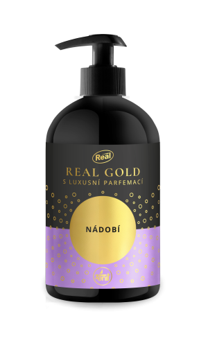 REAL GOLD Koncentrovaný gel pro zářivě čisté nádobí s luxusní vůní 500g