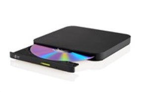HITACHI LG - externí mechanika DVD-W/CD-RW/DVD±R/±RW/RAM/M-DISC GP96Y, Ultra Slim, OTG konektor, Black, box+SW