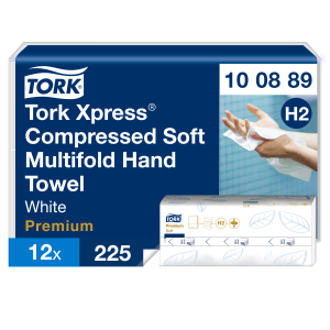 Tork H2 Xpress® skládané ručníky 2vrstvé celulóza bílé 2700 ks