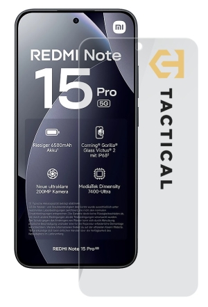 Tactical Glass Shield 2.5D sklo pro Xiaomi Redmi Note 15 Pro 5G Clear