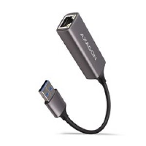 AXAGON ADE-TR, USB-A 3.2 Gen 1 - Gigabit Ethernet síťová karta, auto instal, titanově šedá