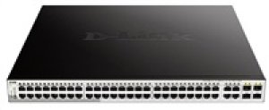 D-Link DGS-1210-52MP 52-Port Gigabit Smart+ PoE Switch, 48x GbE PoE+, 4x RJ45/SFP, PoE 370W