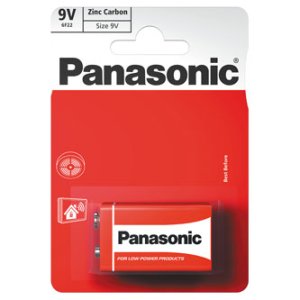 PANASONIC Zinkouhlíkové baterie Zinc Carbon 6F22RZ/1BP 9V (1 ks)