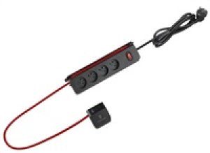 Viking síťová prodlužovací zásuvka R43S, 4x AC 230V, 1x USB-A, 2x USB-C, délka 1,4 m
