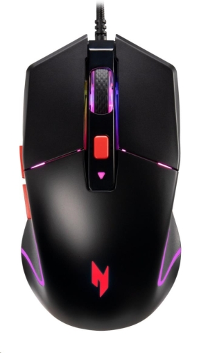 ACER drátová myš Nitro Gaming Mouse 100 (NMW100),7200dpi,6 tlačítek,125Hz,60 IPS,RGB,USB-A,Černá